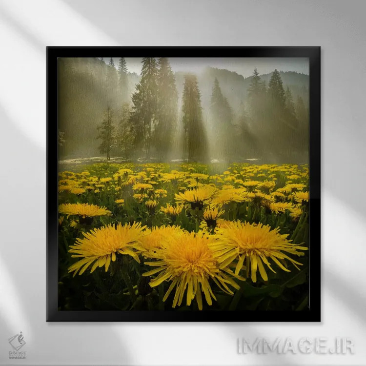 تابلو درخشش صبحگاهی دو اثر آدریان بوردَا - نمای قابدار مشکی