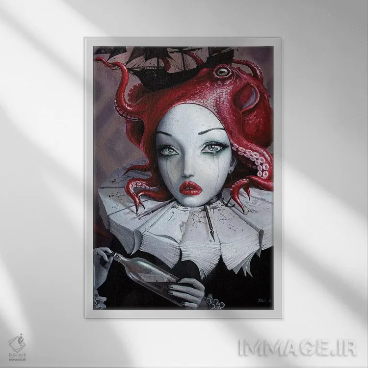 تابلو داستان امیدهایم اثر آدریان بوردَا - نمای قابدار سفید