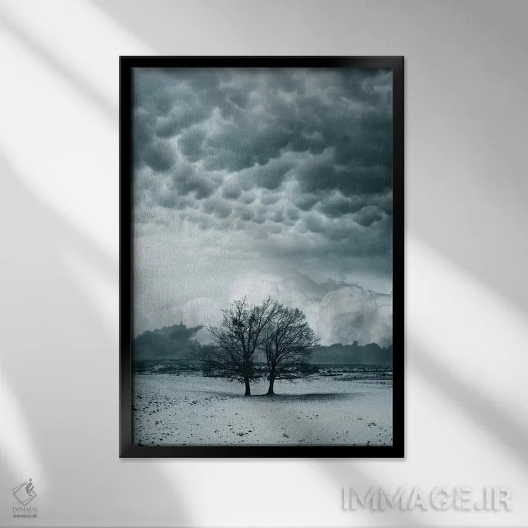 تابلو من و تو اثر آدریان بوردَا - نمای قابدار مشکی