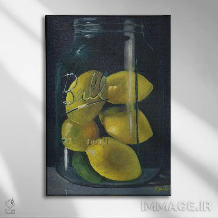 تابلو لیموترشها اثر مارنی بورک - نمای روبهرو روی دیوار