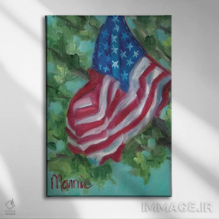 تابلو در نسیم اثر مارنی بورک - نمای روبهرو روی دیوار