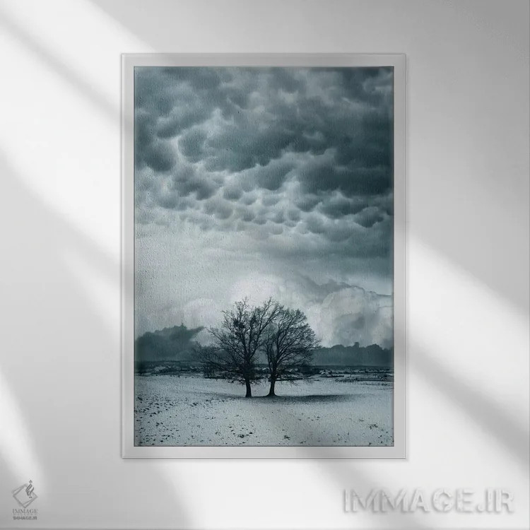 تابلو من و تو اثر آدریان بوردَا - نمای قابدار سفید