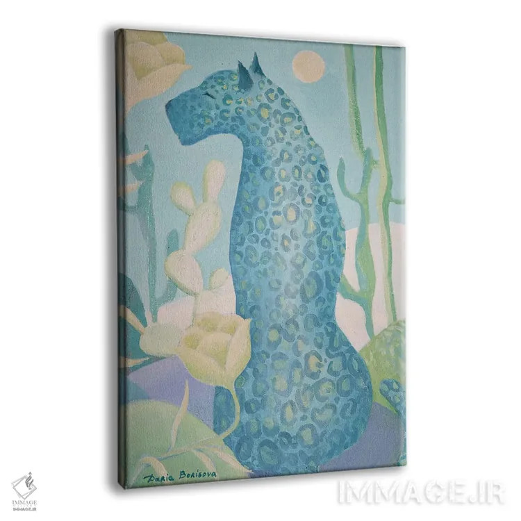 تابلو پلنگ آبی در ساوانا اثر داریا بوریسووا - نمای پرسپکتیو محصول