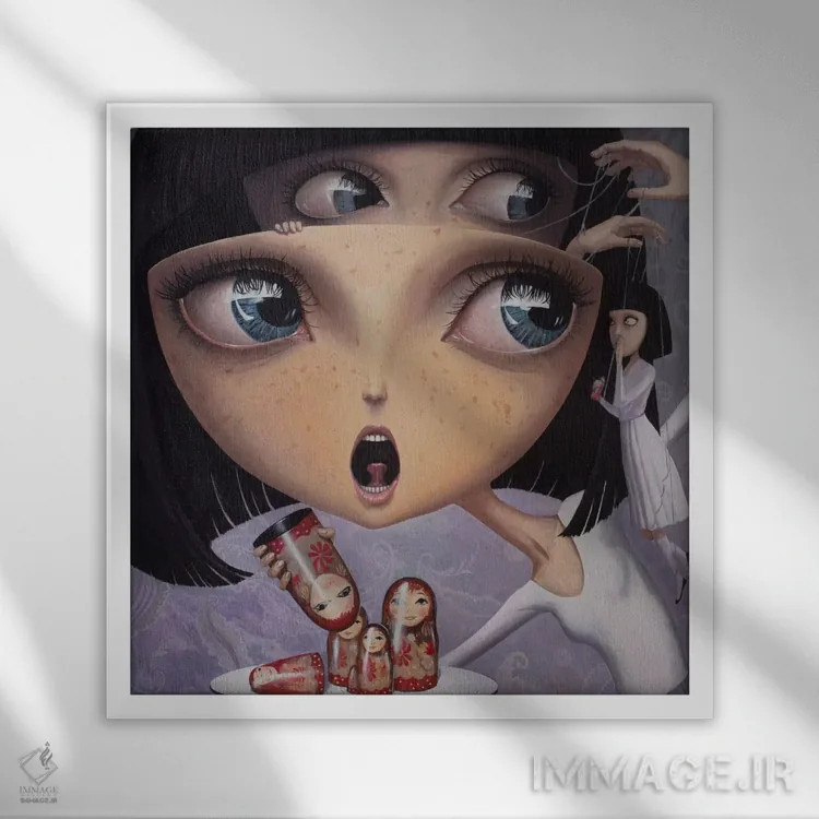 تابلو تو آنی نیستی که فکر میکنی هستی اثر آدریان بوردَا - نمای قابدار سفید