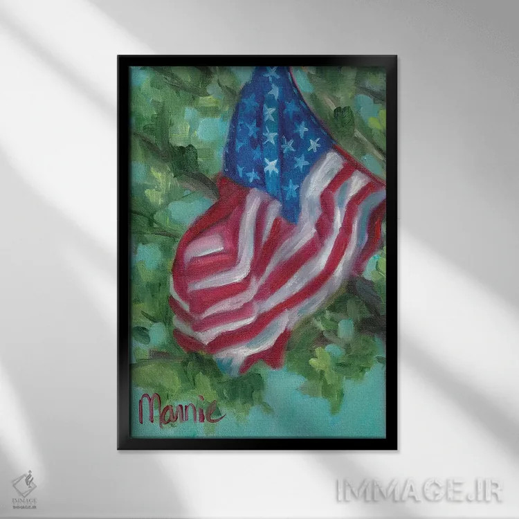 تابلو در نسیم اثر مارنی بورک - نمای قابدار مشکی