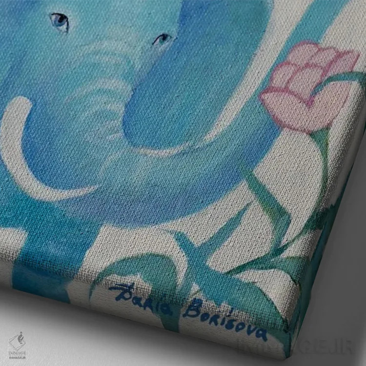 تابلو حفظ تعادل اثر داریا بوریسووا - نمای نزدیک بافت بوم