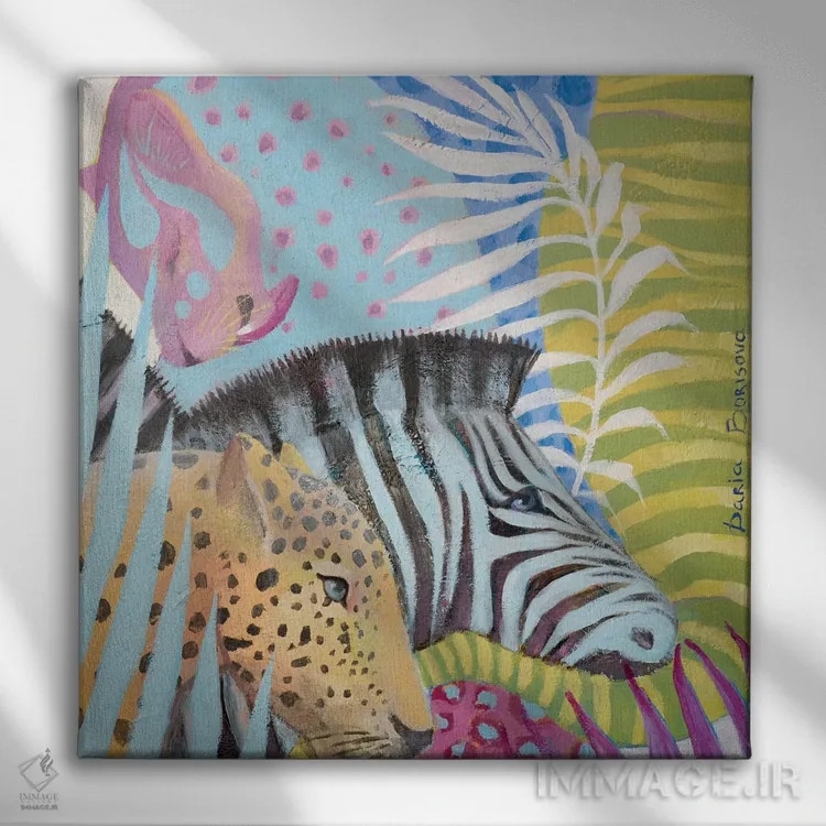 تابلو دنیای جنگل اثر داریا بوریسووا - نمای روبهرو روی دیوار