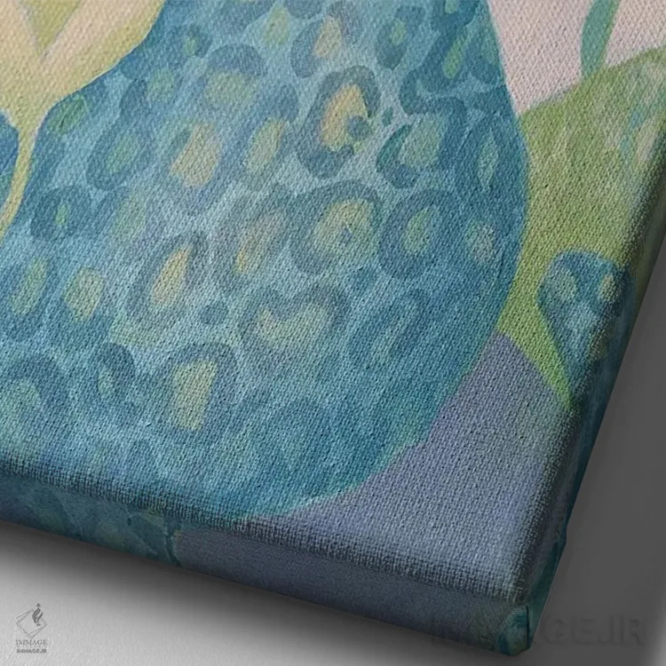 تابلو پلنگ آبی در ساوانا اثر داریا بوریسووا - نمای نزدیک بافت بوم