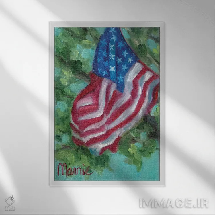 تابلو در نسیم اثر مارنی بورک - نمای قابدار سفید