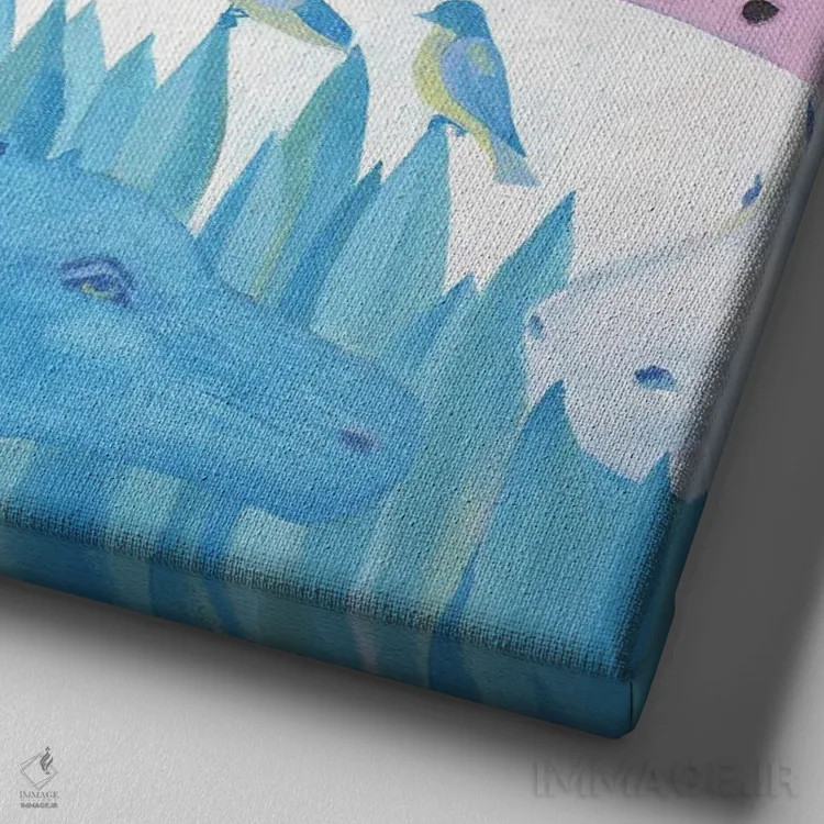 تابلو وفور اثر داریا بوریسووا - نمای نزدیک بافت بوم