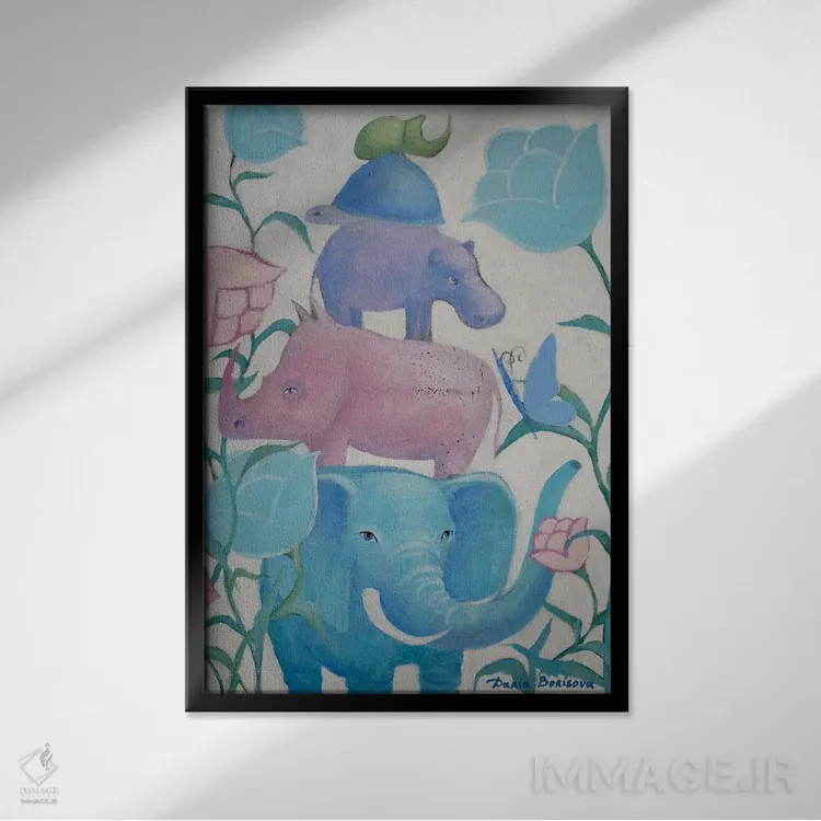 تابلو حفظ تعادل اثر داریا بوریسووا - نمای قابدار مشکی