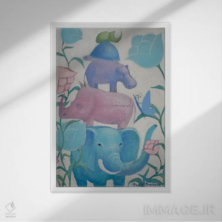 تابلو حفظ تعادل اثر داریا بوریسووا - نمای قابدار سفید