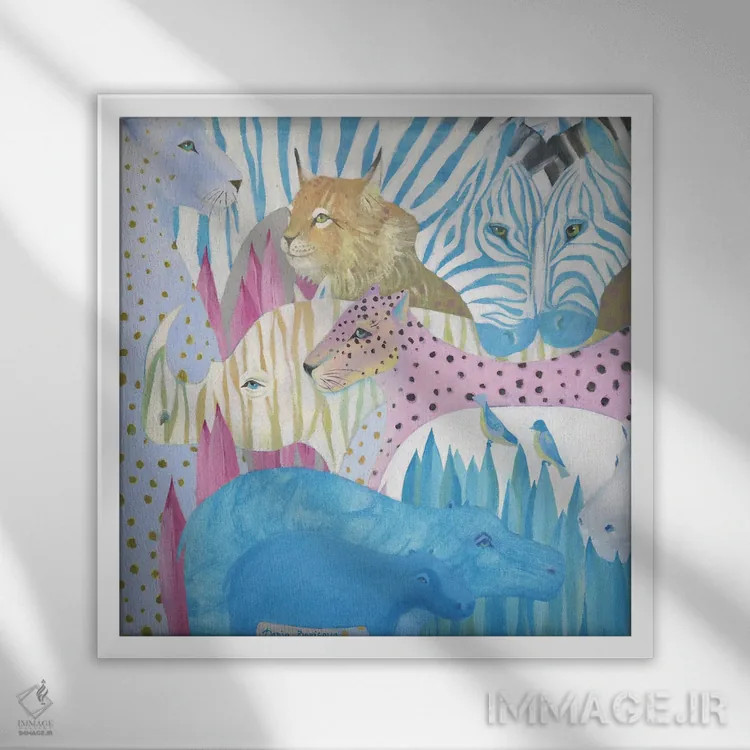 تابلو وفور اثر داریا بوریسووا - نمای قابدار سفید