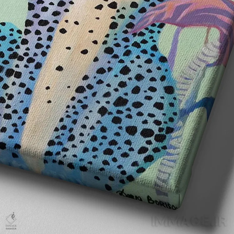 تابلو استعاره اثر داریا بوریسووا - نمای نزدیک بافت بوم