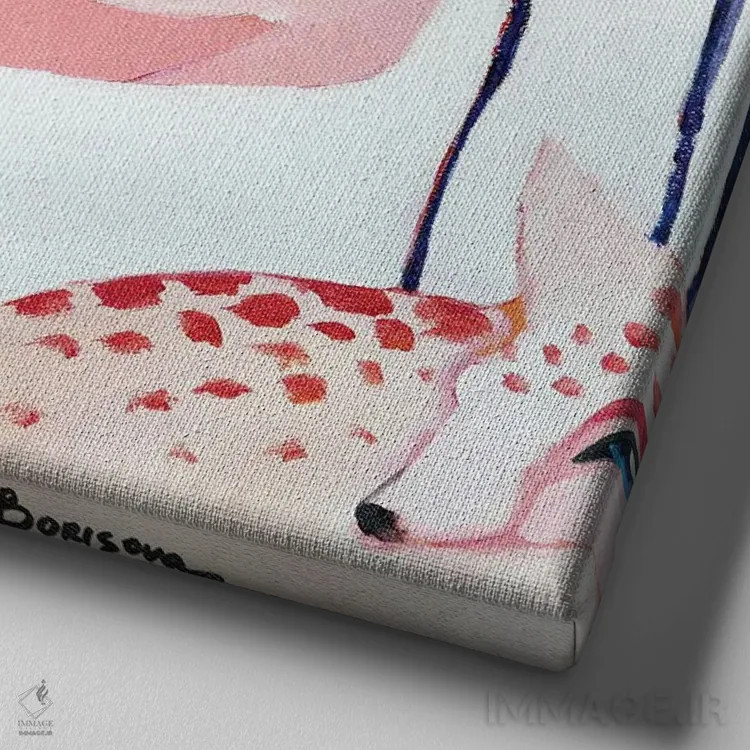 تابلو روز جدید اثر داریا بوریسووا - نمای نزدیک بافت بوم