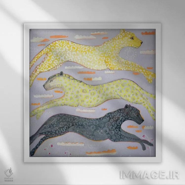 تابلو شناوری (تعلیق) اثر داریا بوریسووا - نمای قابدار سفید