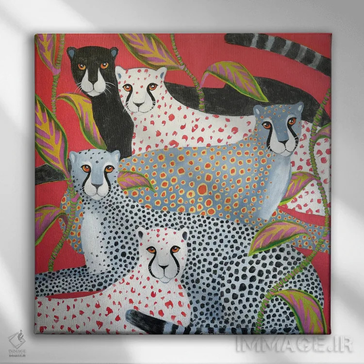 تابلو ماه سرخ اثر داریا بوریسووا - نمای روبهرو روی دیوار