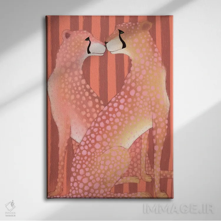 تابلو همزادها اثر داریا بوریسووا - نمای روبهرو روی دیوار