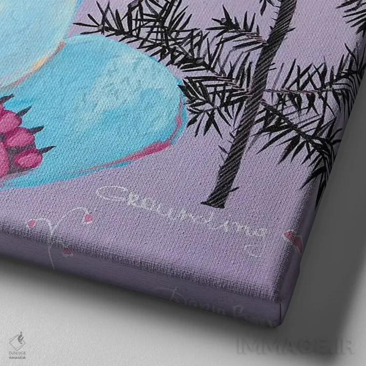 تابلو راز کوچک اثر داریا بوریسووا - نمای نزدیک بافت بوم