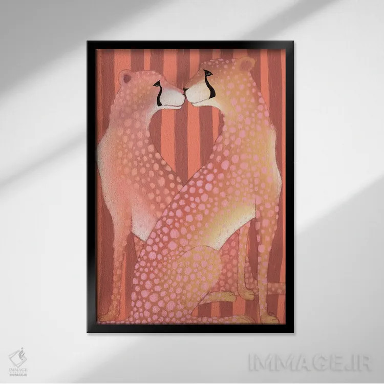 تابلو همزادها اثر داریا بوریسووا - نمای قابدار مشکی