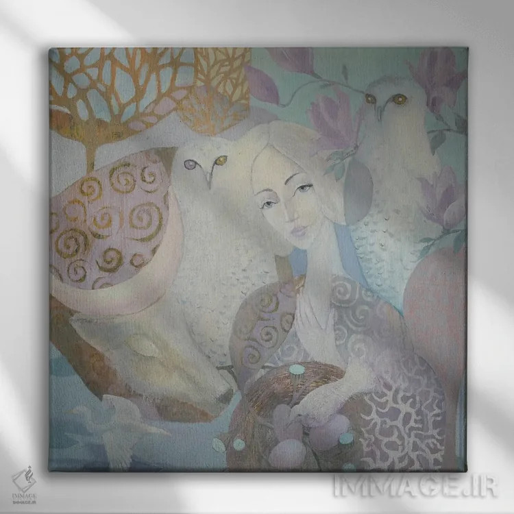 تابلو بهار اثر داریا بوریسووا - نمای روبهرو روی دیوار