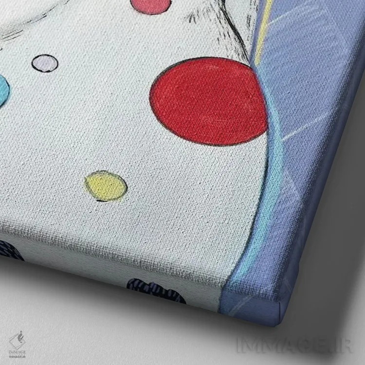 تابلو دوستان اثر داریا بوریسووا - نمای نزدیک بافت بوم