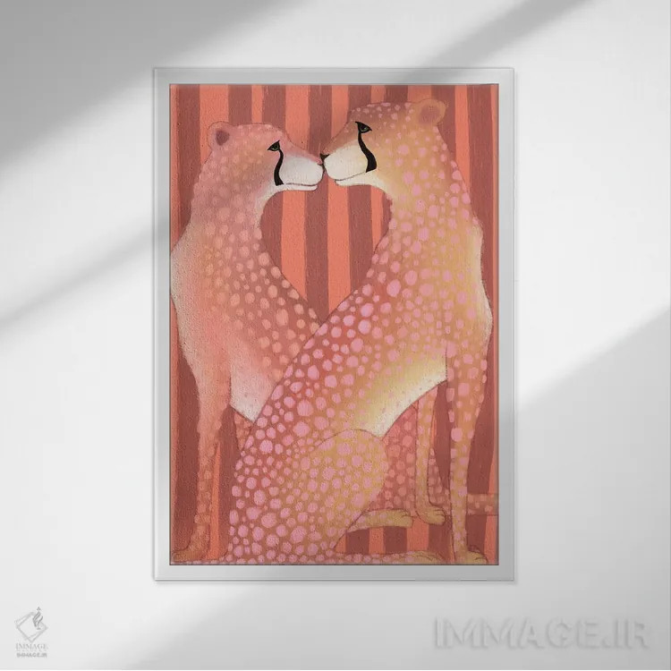 تابلو همزادها اثر داریا بوریسووا - نمای قابدار سفید