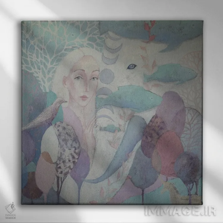 تابلو یگانگی اثر داریا بوریسووا - نمای روبهرو روی دیوار