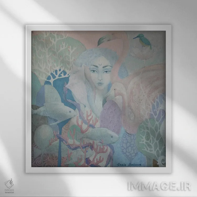 تابلو آرامش اثر داریا بوریسووا - نمای قابدار سفید