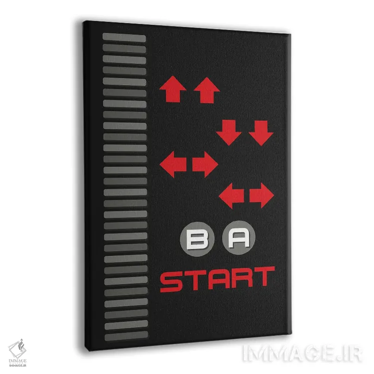 تابلو کد تقلب بازی قدیمی (رترو) اثر پرینتهای بنتون پارک (استودیو/گالری هنری) - نمای پرسپکتیو محصول