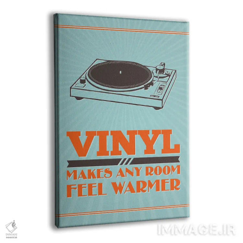 تابلو صفحه گرامافون هر اتاقی را گرمتر میکند اثر پرینتهای بنتون پارک (استودیو/گالری هنری) - نمای پرسپکتیو محصول