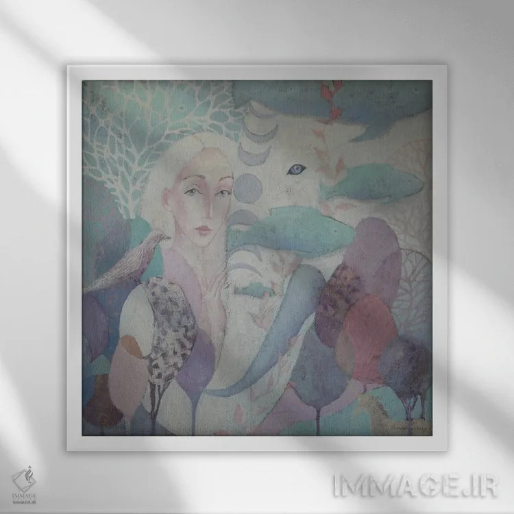 تابلو یگانگی اثر داریا بوریسووا - نمای قابدار سفید