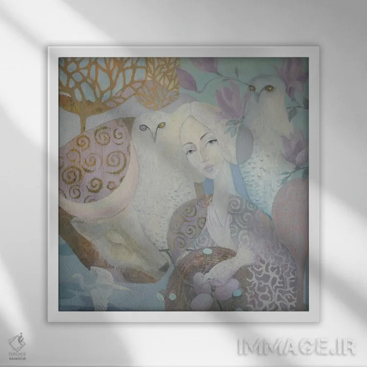 تابلو بهار اثر داریا بوریسووا - نمای قابدار سفید