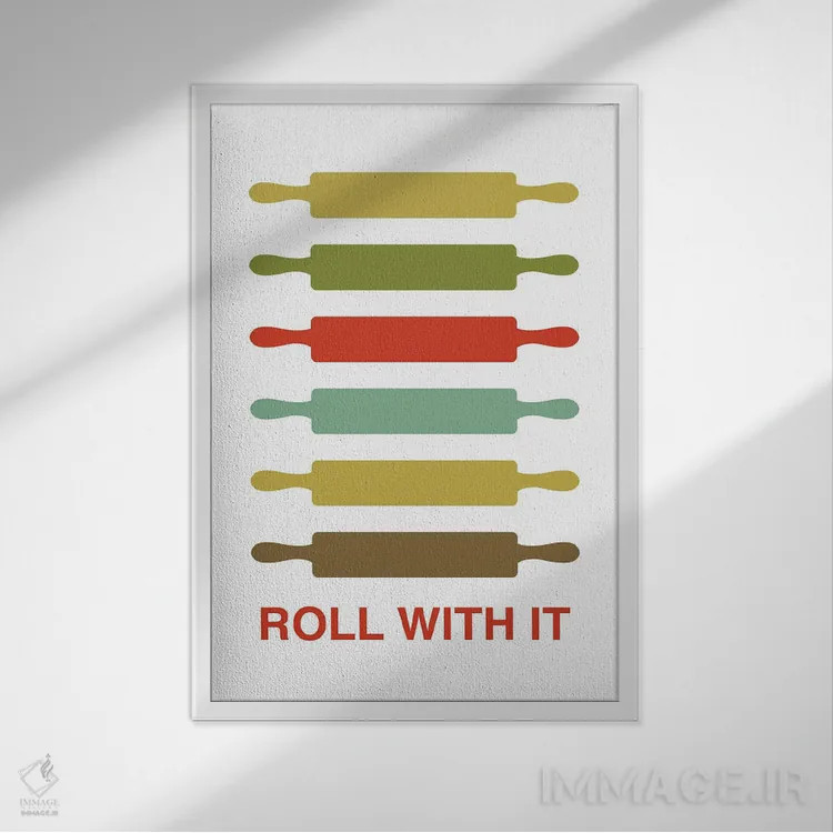 تابلو پیش برو اثر پرینتهای بنتون پارک (استودیو/گالری هنری) - نمای قابدار سفید