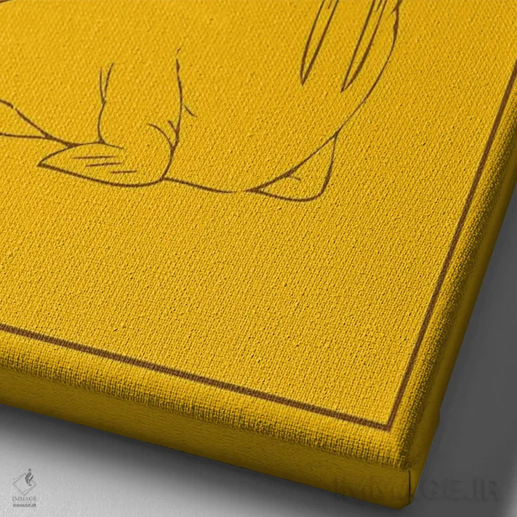 تابلو من والروس هستم (آهنگ بیتلز) اثر پرینتهای بنتون پارک (استودیو/گالری هنری) - نمای نزدیک بافت بوم