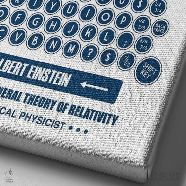 تابلو تخیل مهمتر از دانش است اثر پرینتهای بنتون پارک (استودیو/گالری هنری) - نمای نزدیک بافت بوم