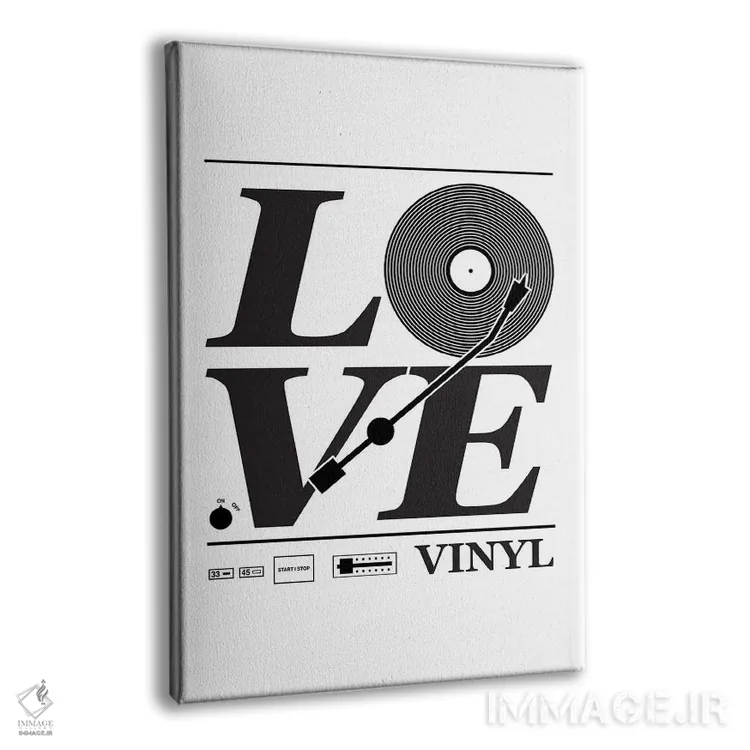 تابلو عاشق صفحه گرامافون اثر پرینتهای بنتون پارک (استودیو/گالری هنری) - نمای پرسپکتیو محصول