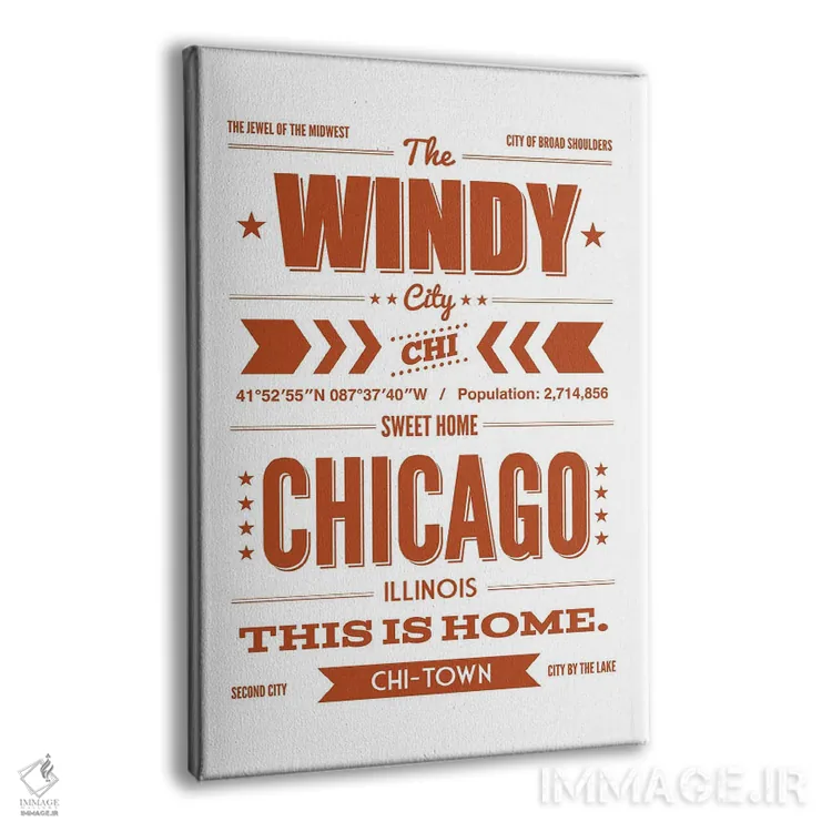 تابلو شیکاگو: اینجا خانه است اثر پرینتهای بنتون پارک (استودیو/گالری هنری) - نمای پرسپکتیو محصول