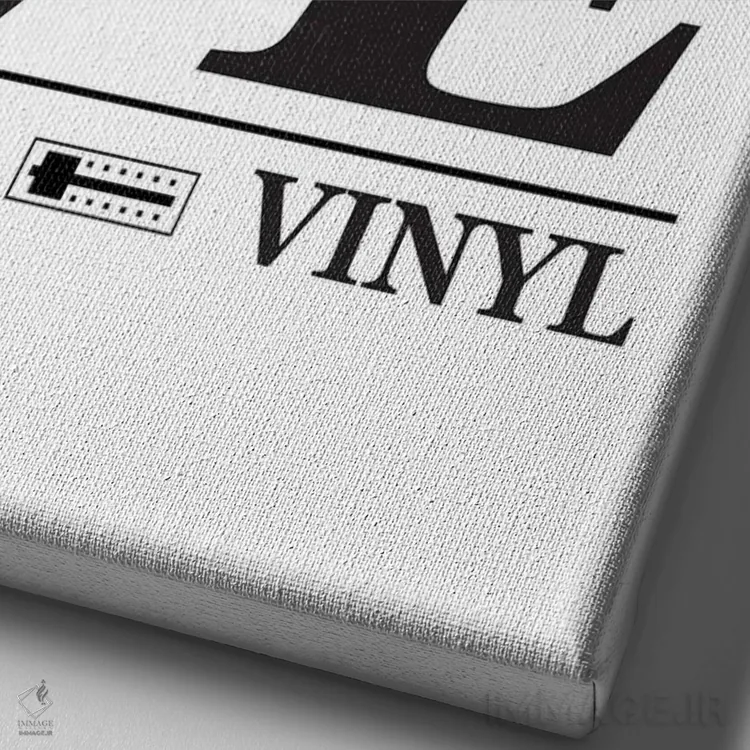 تابلو عاشق صفحه گرامافون اثر پرینتهای بنتون پارک (استودیو/گالری هنری) - نمای نزدیک بافت بوم