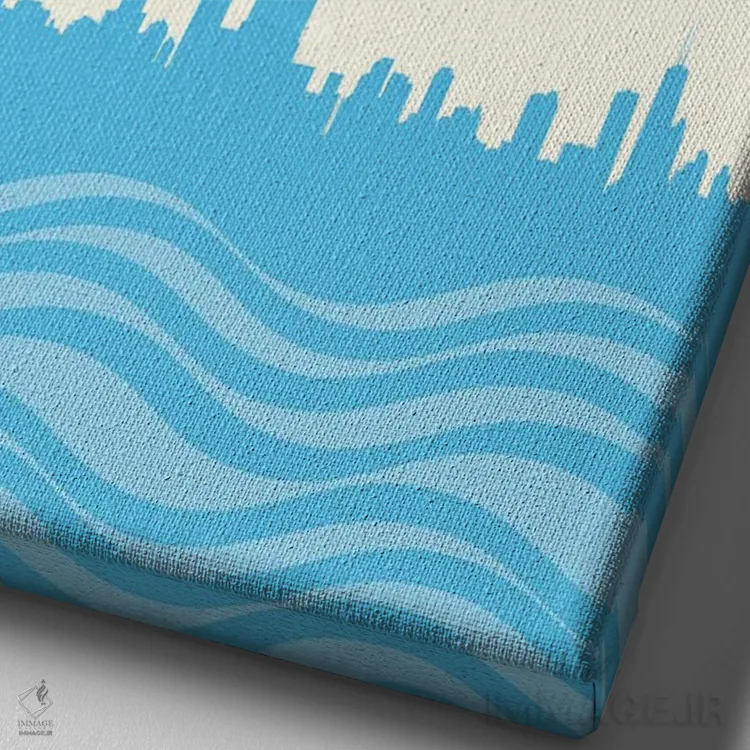 تابلو قلب با طرح پرچم شیکاگو اثر پرینتهای بنتون پارک (استودیو/گالری هنری) - نمای نزدیک بافت بوم