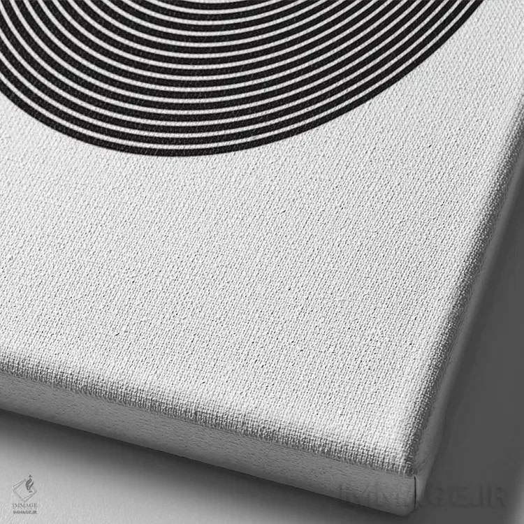 تابلو خط افق شیکاگو با صفحه گرامافون اثر پرینتهای بنتون پارک (استودیو/گالری هنری) - نمای نزدیک بافت بوم