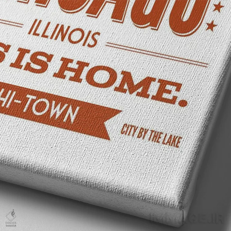 تابلو شیکاگو: اینجا خانه است اثر پرینتهای بنتون پارک (استودیو/گالری هنری) - نمای نزدیک بافت بوم