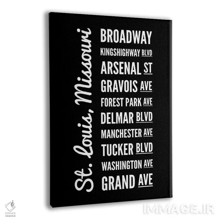 تابلو خیابانهای سنت لوئیس اثر پرینتهای بنتون پارک (استودیو/گالری هنری) - نمای پرسپکتیو محصول