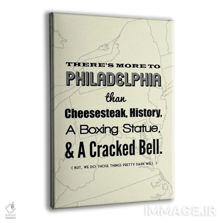 تابلو فیلادلفیا فراتر از اینهاست اثر پرینتهای بنتون پارک (استودیو/گالری هنری) - نمای پرسپکتیو محصول