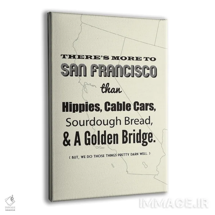 تابلو سان فرانسیسکو فراتر از اینهاست اثر پرینتهای بنتون پارک (استودیو/گالری هنری) - نمای پرسپکتیو محصول