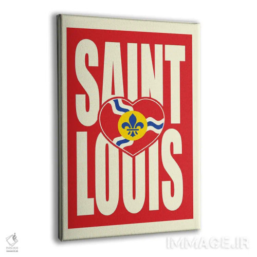 تابلو قلب تایپوگرافی سنت لوئیس اثر پرینتهای بنتون پارک (استودیو/گالری هنری) - نمای پرسپکتیو محصول