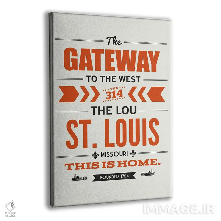 تابلو سنت لوئیس: اینجا خانه است اثر پرینتهای بنتون پارک (استودیو/گالری هنری) - نمای پرسپکتیو محصول