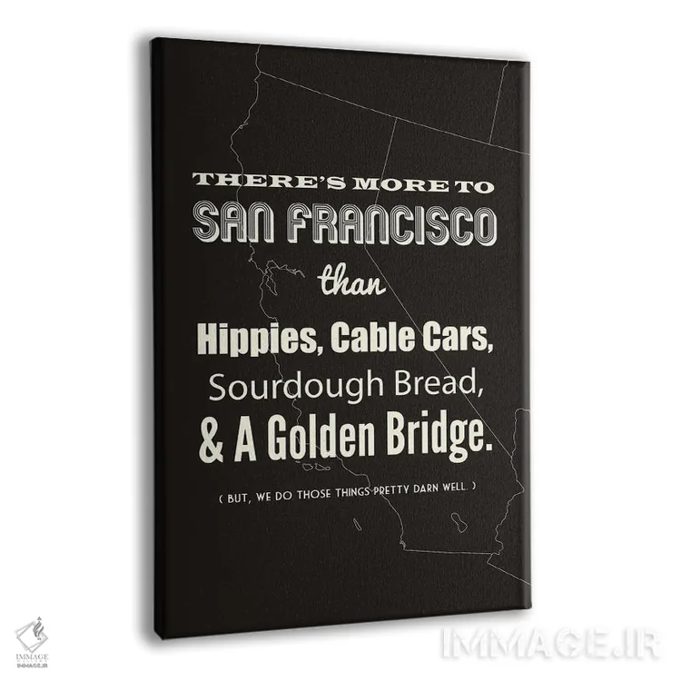 تابلو سان فرانسیسکو فراتر از اینهاست اثر پرینتهای بنتون پارک (استودیو/گالری هنری) - نمای پرسپکتیو محصول