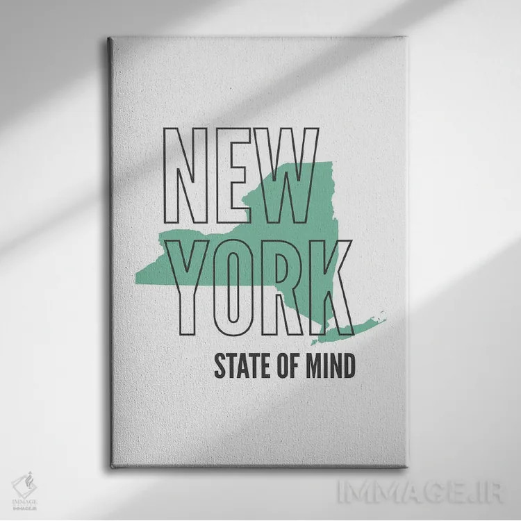 تابلو حال و هوای نیویورک اثر پرینتهای بنتون پارک (استودیو/گالری هنری) - نمای روبهرو روی دیوار
