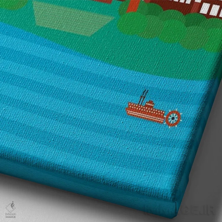 تابلو درود از سنت لوئیس اثر پرینتهای بنتون پارک (استودیو/گالری هنری) - نمای نزدیک بافت بوم